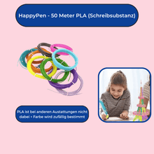 Lade das Bild in den Galerie-Viewer, HappyPen - Der 3D Druckstift für jedes Kind GoFlix Zufällige Farben + 50M PLA 
